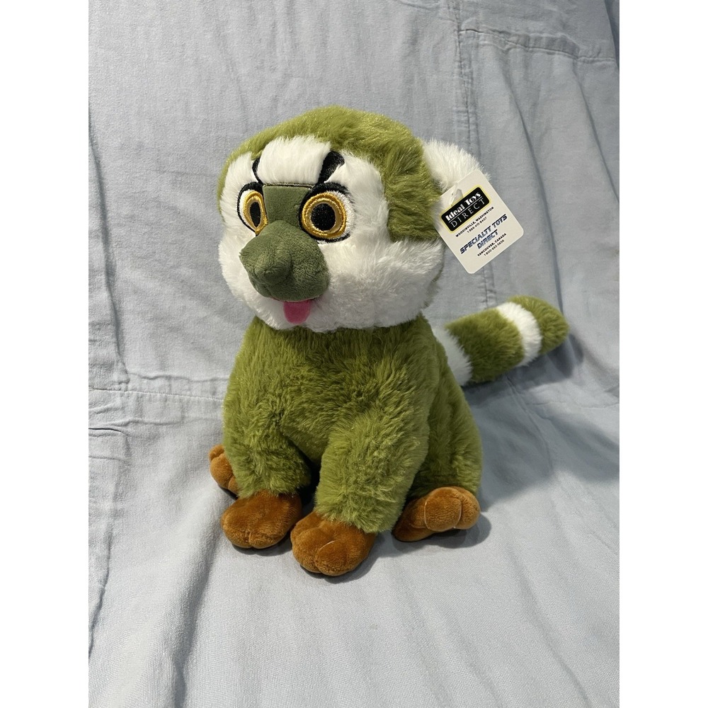 NEW Ideal Toys Direct 9" Stuffed Animal Plush Toy - Olive Green‎ Lemur